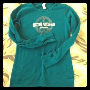 💖4 for $30💖Teal Bear Valley Long Underwear Top